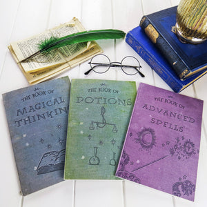 Potions Wizard Magic Notebook Green A5 Lined Book