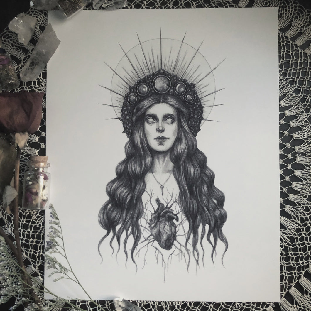 Hecate Art Print - Greek Goddess of Witchcraft by Caitlin McCarthy