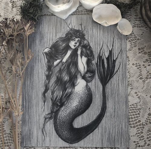 Mermaid Queen Fine Art Print by Caitlin McCarthy