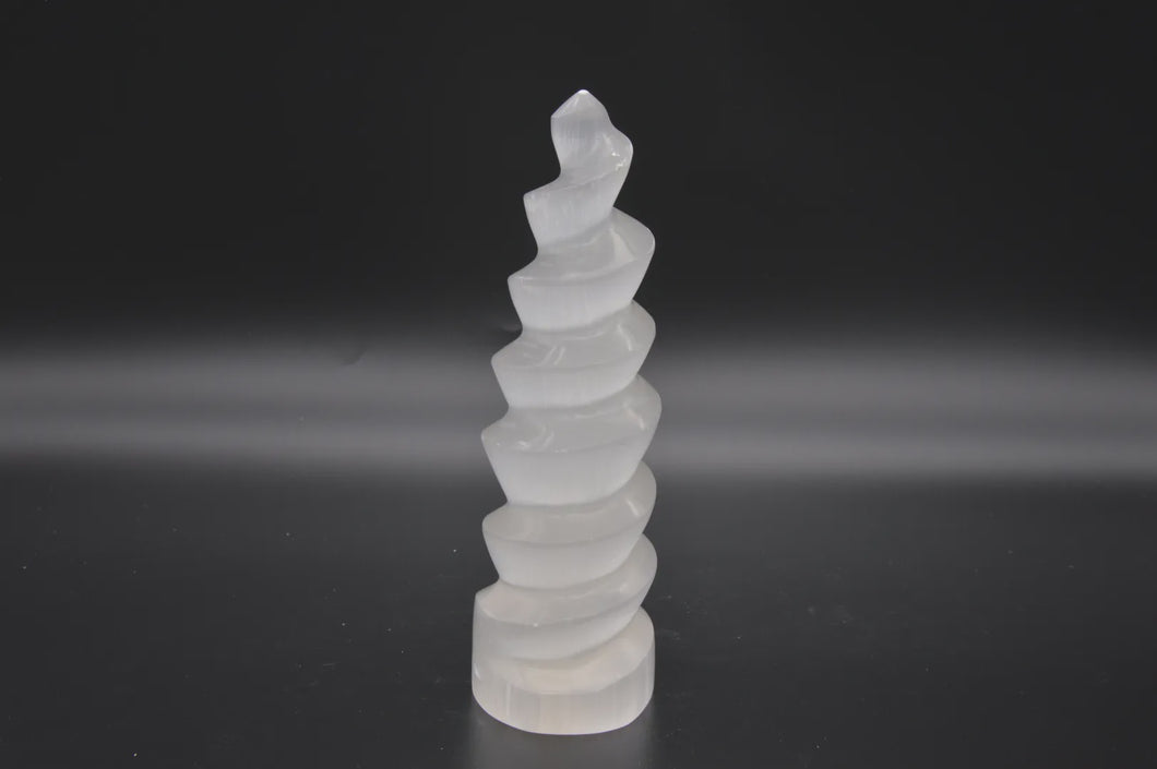 Selenite Unicorn Tower Large