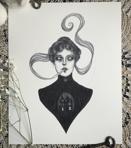 Haunted Art Print by Caitlin McCarthy