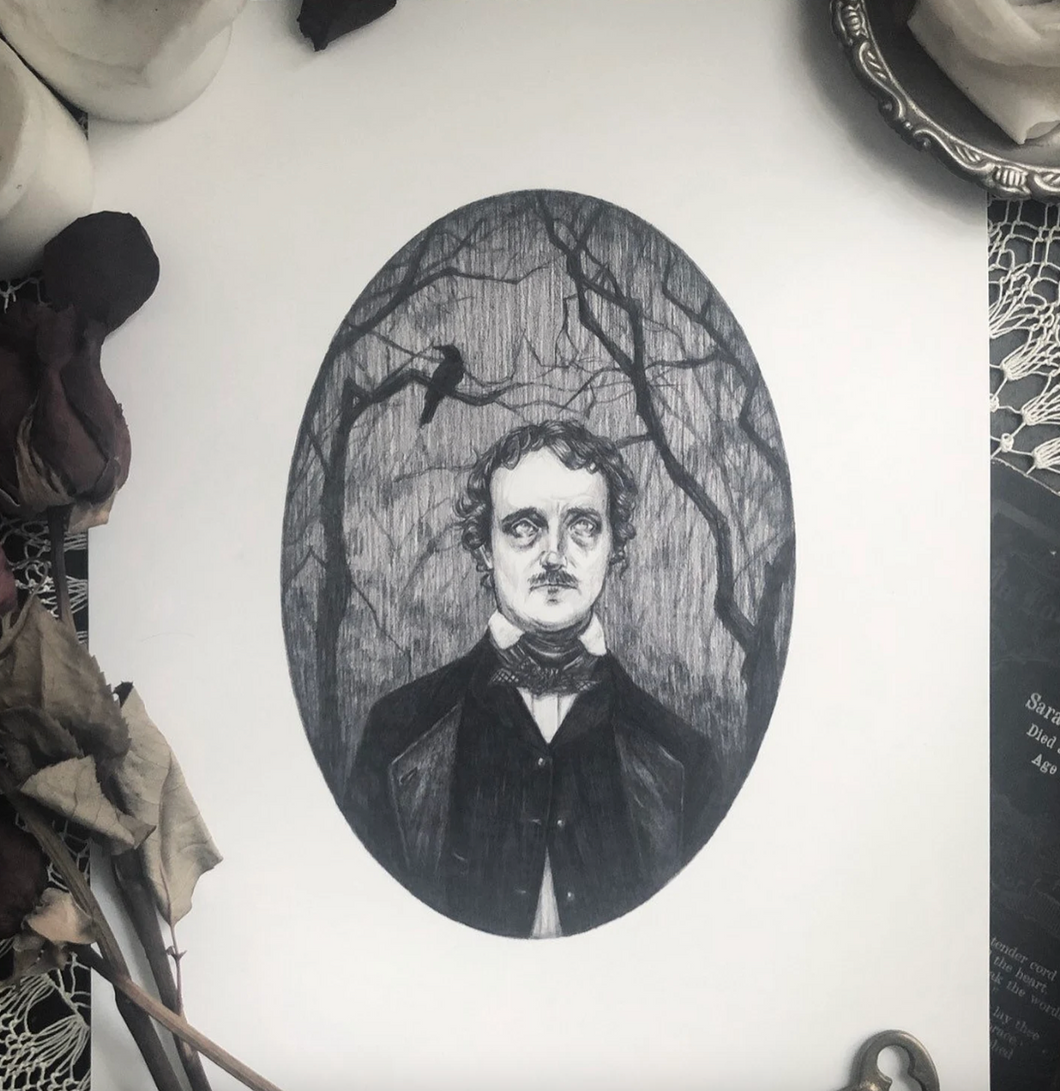 Edgar Allan Poe Art Print by Caitlin McCarthy